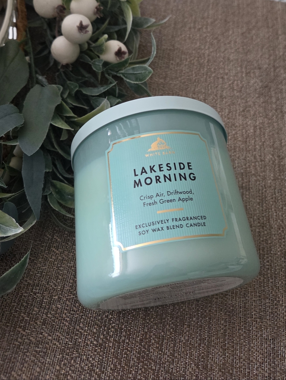 Bath & Body Works  Lakeside Morning Mint Green Candle